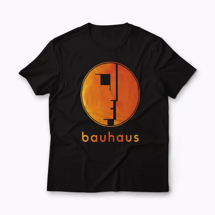 Bauhaus band merch T-shirt featuring iconic band imagery.