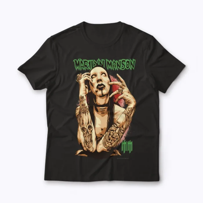 Marilyn Manson T-shirt featuring iconic imagery