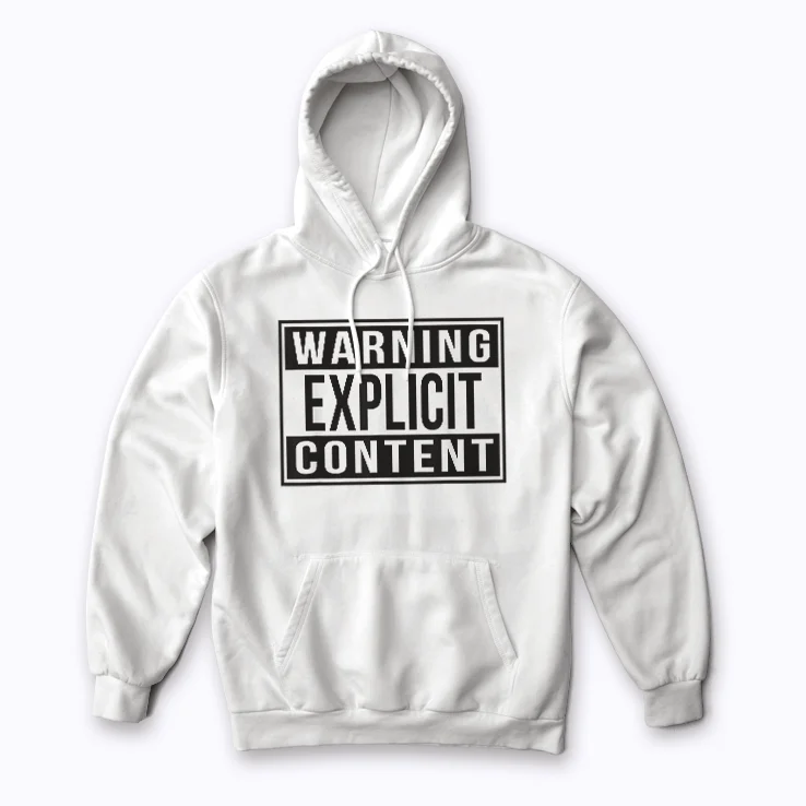 Parental advisory graphic hoodie