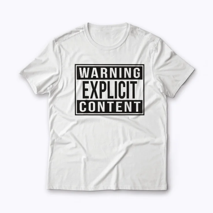 Parental advisory graphic t-shirt