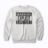 Parental advisory graphic sweatshirt